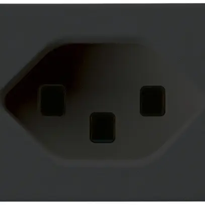 Presa FLF Hager 1×tipo 23 nero con morsetti a innesto & clip metallo 