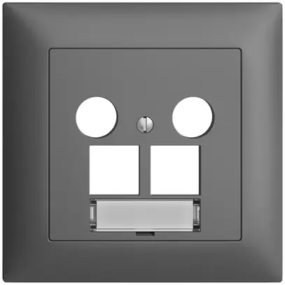 Kit di copertura ENC Edue FMI, p.presa multimedia EASYNET, p.2×RJ45 S-One grs 