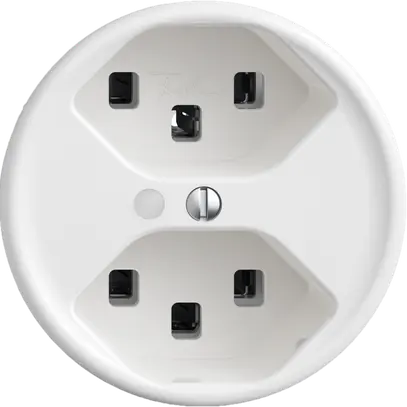 Steckdose STANDARDdue SNAPFIX® 2×T23 mit LED ws 