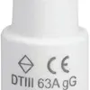 D-Sicherung DTIII 63A 500V gG mit Kennmelder 