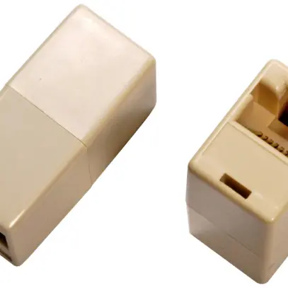 Verbindungsadapter RJ45f/RJ45f UPTq kabellos, beige 