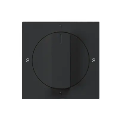 Kit frontale per interruttore rotativo S3 60×60mm kallysto 2-1-2-1 nero 