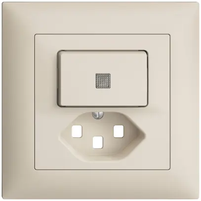 Kit frontal ENC EDIZIOdue crema 88×88mm T23, lentille, 