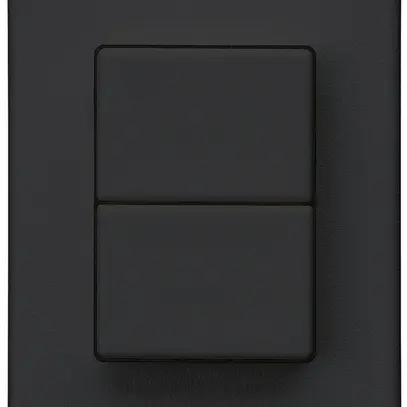 Interruttore a pulsante 2× AMD Hager FLF 10A/250V 3/1L nero 