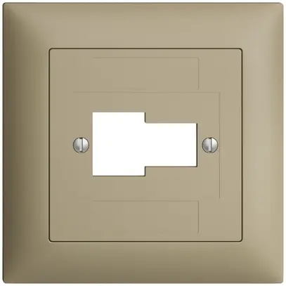 Kit frontal EDIZIOdue sand 88×88mm 1×TT 1×RJ45 