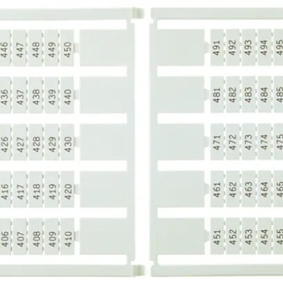 Etichetta di marcaggio 5×12mm 10×1…10, 5 carte da 100 