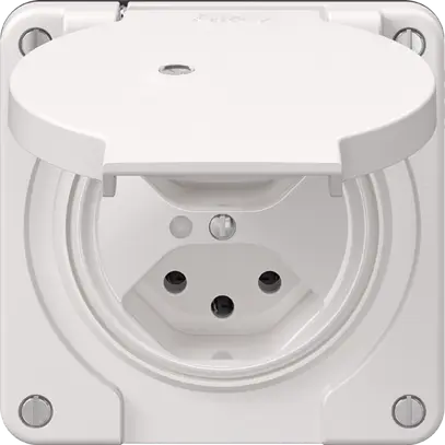 Presa NEVO N.CO, 2×T13, IP21, c.LED, bianco 