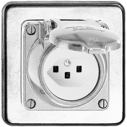 Presa INC bagnata T23 16A Al natura con morsetti innest. 