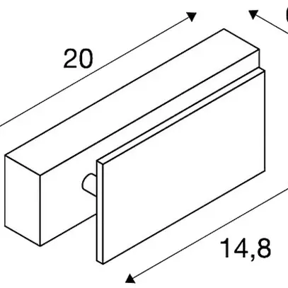 Applique LED SLV MANA 200, 15W 230V 2000…3000K 700lm IP20 blanc 