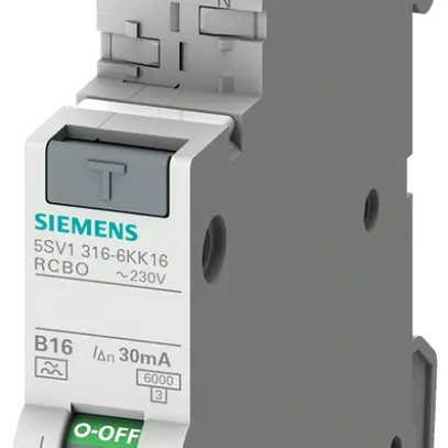 Disjoncteur différentiel Siemens SENTRON RCBO 1LN B-10A A-0.03A 6kA 1UM 