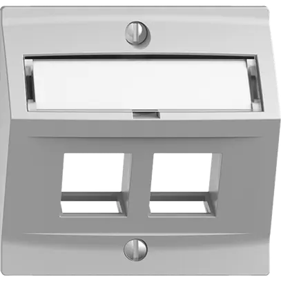 Kit de montage Edue F, avec capot de sortie oblique, pour 2×Keystone, gris clair 