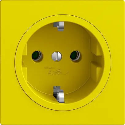 Presa SCHUKO EDIZIOdue F, 16A, 250VAC, L+N+PE lemon 