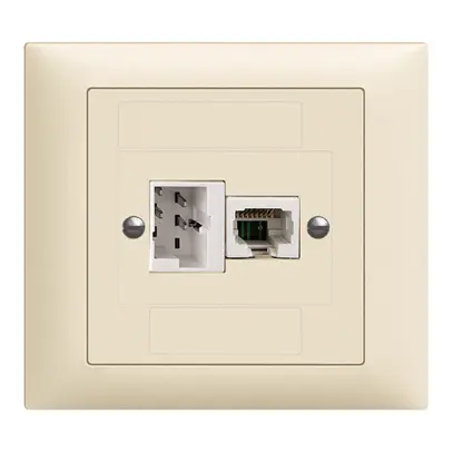 Presa INS xDSL RJ45/TT83 crema, ITplus EDIZIOdue con filtro 