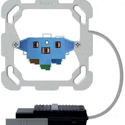 Prise INC type 13/23 Hager, L2, adaptateur câble rond 