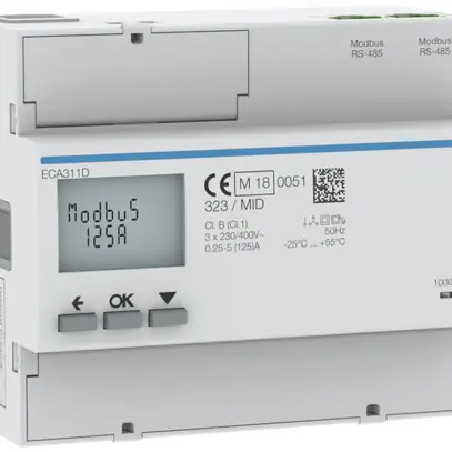 Contatore energia AMD HA ECA311D 3P diretto 125A Modbus RJ45 MID imp.+exp.2T+8T 