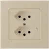 Presa INC kallysto.pro 2×T13/1 beige con protezione bambini 