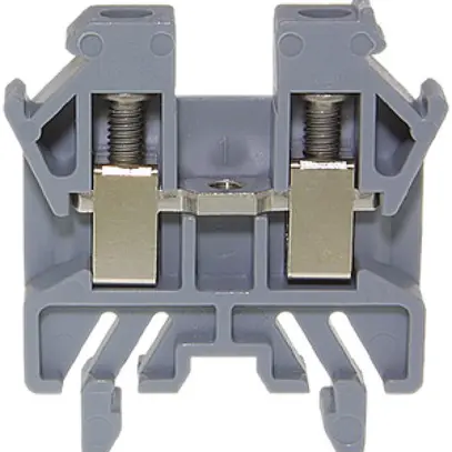 Borne de passage joignable Woertz 0.5…2.5mm² 24A 400V vis 2×1 rail DIN 15mm gr 