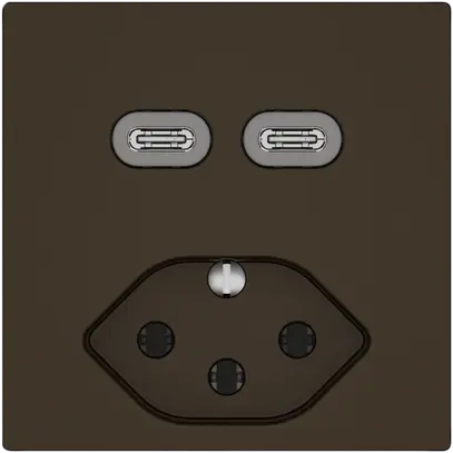 Prise de charge USB EDIZIO.liv SNAPFIX® USB C+C/T13 3A 230VAC br 