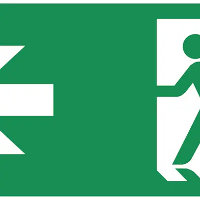 Pictogramme Lumatec A2/1 200.22, flèche vers gauche, à coller 