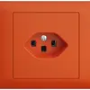 Prise INC EDIZIOdue T23 16A orange, avec bornes enf. 