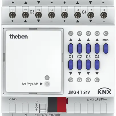 Actionneur de jalousie KNX AMD Theben JMG Mix II module de base 4 fois 