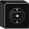 Interruttore AP basico luminoso 6/1L nero 