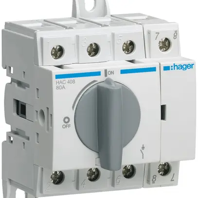 Interrupteur sectionneur Hager HAC408 4L 80A 