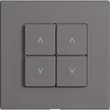Station secondaire 2K/4T pour interrupteur stores Edue Wiser gris foncé 