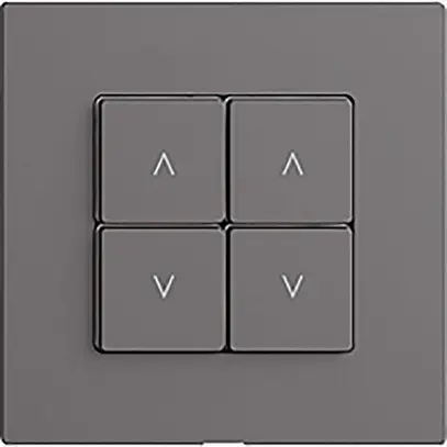 Station secondaire 2K/4T pour interrupteur stores Edue Wiser gris foncé 