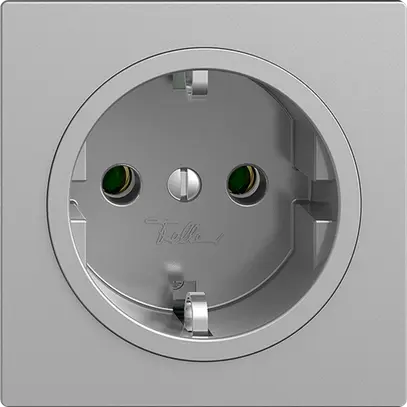 Prise SCHUKO EDIZIOdue F, 16A, 250VAC, L+N+PE silver 