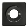 Kit frontal ENC 0-1-2-3 noir pour interrupteur rotatif à clé 