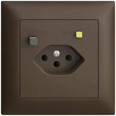 Prise ENC EDIZIOdue T13 FI 30mA FMI, coffee 