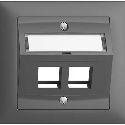 Kit d.montage INC Edue FKE, a.capot d.sortie oblique, p.2×Keystone, gris foncé 