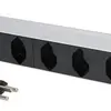 Mehrfachsteckdose PDU 19" MH maxCONNECT 8×T13 1HE Td 3×1.5mm² 3m alu/schwarz 