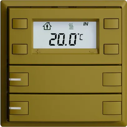 Pulsante RTH INC KNX 2×EDIZIOdue F olive, con LED RGB 