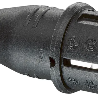 Fiche mobile Schuko Steffen L+N+PE 16A 250V IP44 noir 