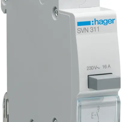 EB-Taster Hager 16A 230V 1 Schliesser 0 Öffner 0 Wechsler Knopf grau 1TE 