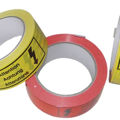 Ruban d'avertissement adhésif orange (Ne pas enclencher) WB/NE 