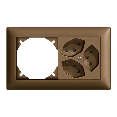 UP-Kombination leer+3×T13 horiz. EDIZIOdue coffee 