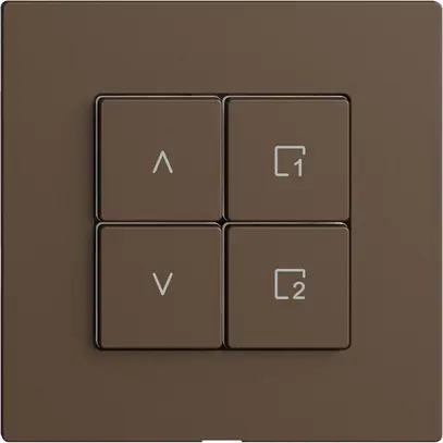 Kit copertura per interruttore tapparelle 1c scena/4t Edue Wiser coffee 