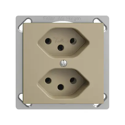 Prise INC EDIZIOdue 2×T13 sand 