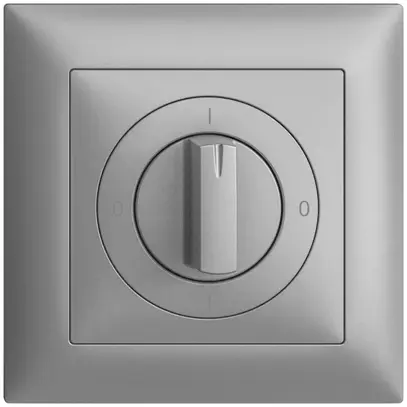 Frontset EDIZIOdue 0-1-0-1 silver 88×88mm für Drehschalter 