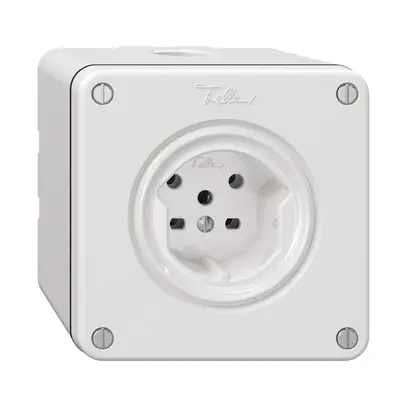 Prise NAPU NEVO, 1×T15, blanc 