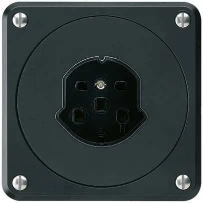 Prise ENC HA robusto type 25 avec bornes enfichables noir 