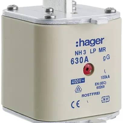 Fusible HPC Hager DIN2 500VAC 125A gR avertisseur central inoxydable 