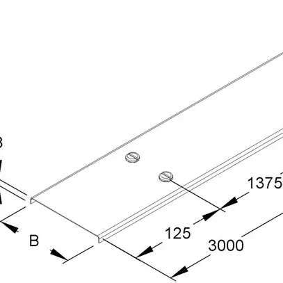 Couvercle pour chemin de distribution 50mm zingué sendzimir 