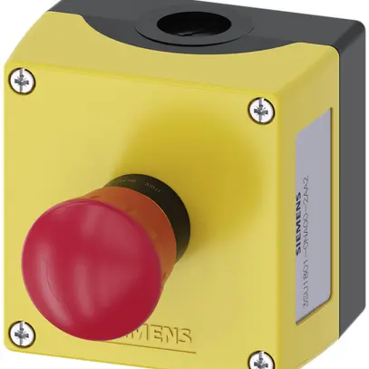 Poussoir champignon Siemens SIRIUS ACT, 1O, plastique rouge/jaune 