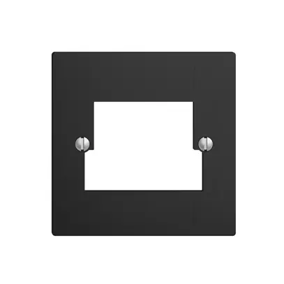 Placca frontale 2×TT,2×RJ45 nero ITplus ITM EDIZIOdue 