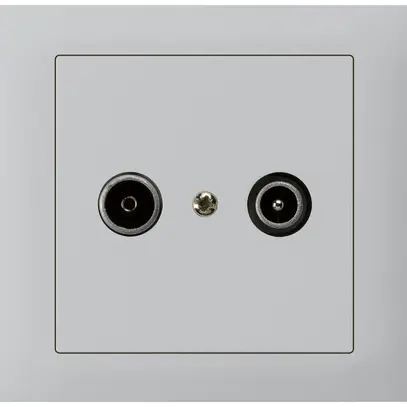 EB-Antennendose kallysto TV-R 19dB Durchgangsdose hellgrau 