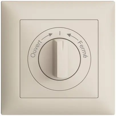 Kit frontal EDIZIOdue Ouvert->I<-Fermé crema 88×88mm pour contact pivotant 